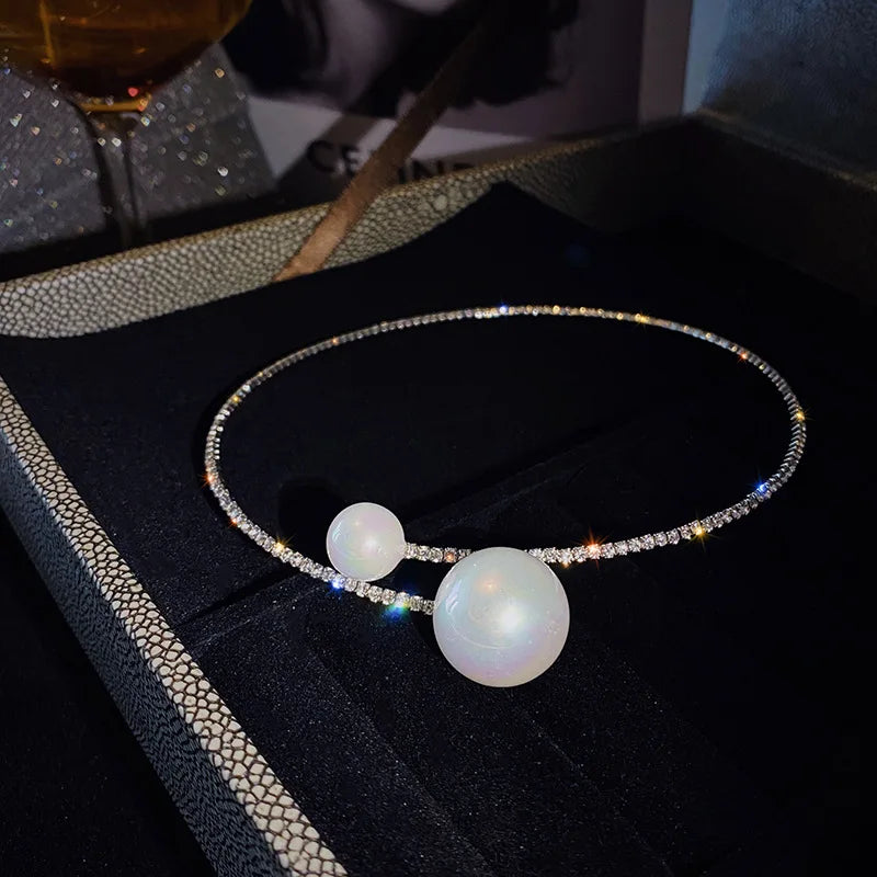 Noble Pearl Necklace Women Creative Clavicle Chain Wedding Jewelry