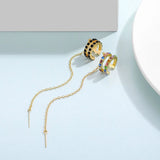 Zircon Tassel Earrings for Women Sweet Temperament Jewelry