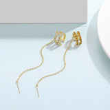 Zircon Tassel Earrings for Women Sweet Temperament Jewelry