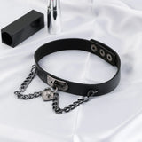 Punk Love Double Chain Pendant Choker Necklace Unisex Street Jewelry