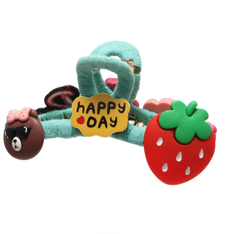 Korea Rabbit Strawberry Hairpin Back Head Clip Hair Accessories