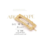 Metal Varved Hair Clip Long Clip Three-Piece Headwear