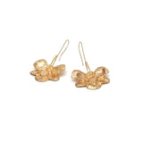 Golden Flower Earrings for Women - Party Wear