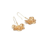 Golden Flower Earrings for Women - Party Wear