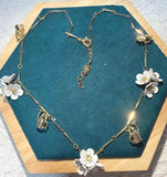 Vintage Flower Tassel Pendant Necklace for Woman
