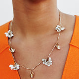 Vintage Flower Tassel Pendant Necklace for Woman