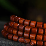 Zambia Blood Sandal Barrel Bead Bracelet Separated