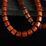 Zambia Blood Sandal Barrel Bead Bracelet Separated