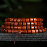 Zambia Blood Sandal Barrel Bead Bracelet Separated