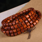 Zambia Blood Sandal Barrel Bead Bracelet Separated