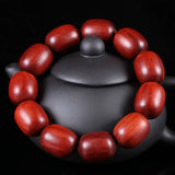 Zambian Blood Sandalwood Bamboo Beads Jujube Wenwan Barrel Bracelet