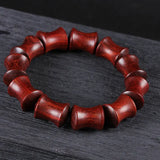 Zambian Blood Sandalwood Bamboo Beads Jujube Wenwan Barrel Bracelet