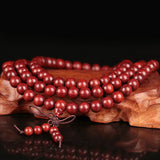 Zambian Red Sandalwood Buddhist Prayer Beads 0.8cm*108 Bracelet
