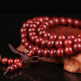 Zambian Red Sandalwood Buddhist Prayer Beads 0.8cm*108 Bracelet