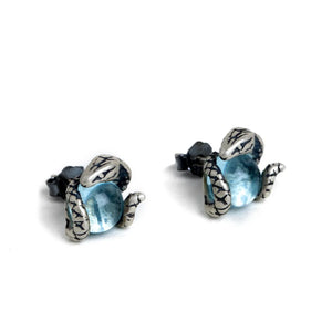 925 Sterling Silver Small Snake Piercing Stud Earring Light Ear Stud
