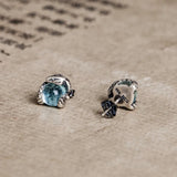 925 Sterling Silver Small Snake Piercing Stud Earring Light Ear Stud