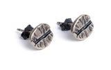 Sterling Silver Espresso Coffee Beans Stud Earrings for Women Men