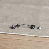 Solid 925 Sterling Silver Stud Earrings Sweet Sugar Ball Jewelry Gift