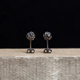 Solid 925 Sterling Silver Stud Earrings Sweet Sugar Ball Jewelry Gift