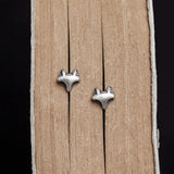 925 Sterling Silver Fox Stud Earrings for Women Girls Kids