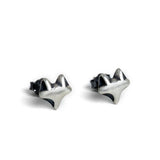 925 Sterling Silver Fox Stud Earrings for Women Girls Kids