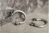 925 Silver Round Circle Hoop Earrings Allergy Jewelry Gift