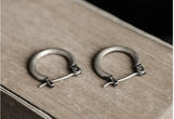 925 Silver Round Circle Hoop Earrings Allergy Jewelry Gift