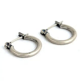 925 Silver Round Circle Hoop Earrings Allergy Jewelry Gift
