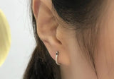 925 Silver Round Circle Hoop Earrings Allergy Jewelry Gift