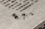 925 Sterling Silver Bearded Cat Studs Earrings Women Girls Ear Animal Jewelry