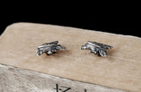 Gothic Punk 925 Silver Eagle Studs Earrings Hiphop Bird Animal Jewelry