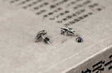 Gothic Punk 925 Silver Eagle Studs Earrings Hiphop Bird Animal Jewelry