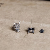 925 Silver Ghost Skull Head Earrings Halloween Punk Gift