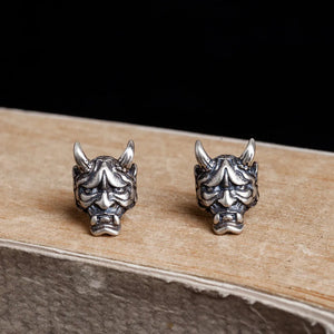925 Silver Ghost Skull Head Earrings Halloween Punk Gift