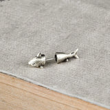 925 Sterling Silver Shark Earrings Gothic Jewelry