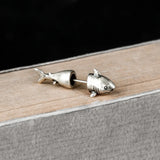 925 Sterling Silver Shark Earrings Gothic Jewelry