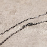 Gothic Punk Skull Head 925 Silver Necklace Rock Jewelry