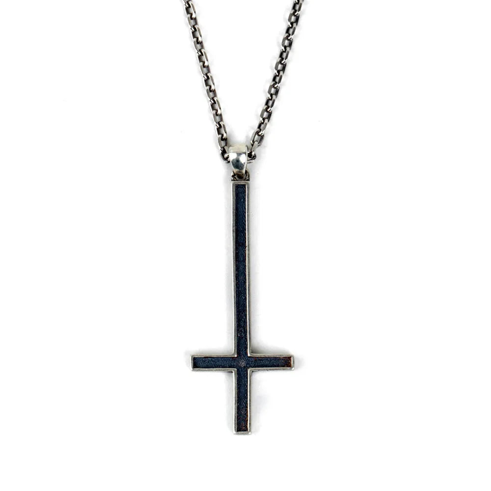 925 Silver Cross Necklace Vintage Punk Jewelry Men Women Gift