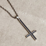 925 Silver Cross Necklace Vintage Punk Jewelry Men Women Gift