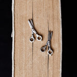 Punk Scissors Earrings 925 Sterling Silver Stud Cut Personality Ear Piercing
