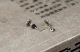 925 Sterling Silver Rose Flower Stud Earrings Vintage Jewelry Gift