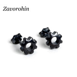 Steampunk Gearwheel Stud Earrings