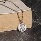 925 Silver Smiling Rabbit Pendant Necklace Gothic Punk Animal Jewelry