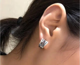 Vintage Ethnic 925 Sterling Silver Earrings Women Men Party Jewelry