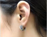 Vintage Ethnic 925 Sterling Silver Earrings Women Men Party Jewelry