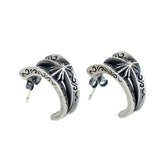 Vintage Ethnic 925 Sterling Silver Earrings Women Men Party Jewelry