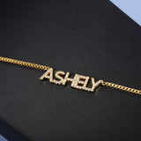 Crystal Pendant Name Necklace Zircon Chocker for Women