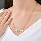 Butterfly Pendant Stainless Steel Name Necklace Choker