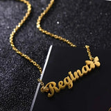 Butterfly Pendant Stainless Steel Name Necklace Choker