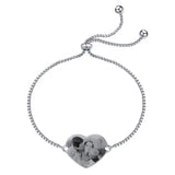 Personalized Stainless Steel Engrave Name Bracelet with Heart Charm